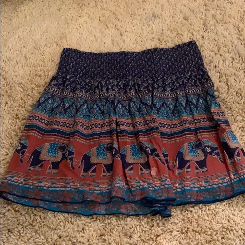 Smocked skirt with cute pattern